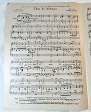 Load image into Gallery viewer, This Is Always Three Little Girls In Blue Sheet Music 1946 June Haver - TulipStuff
