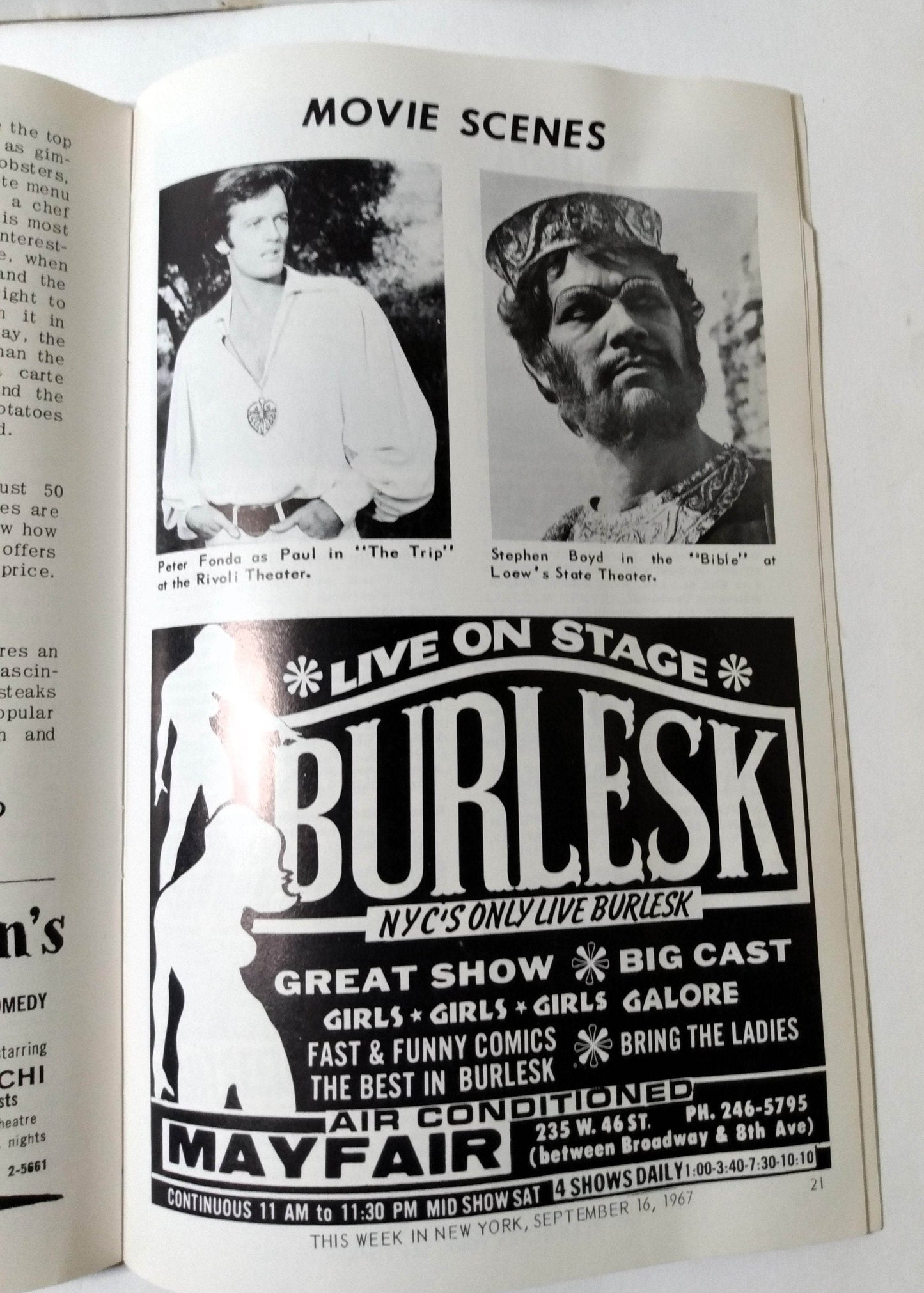 This Week In New York Sept 16-25 1967 Guide Restaurants Nightlife Broadway - TulipStuff