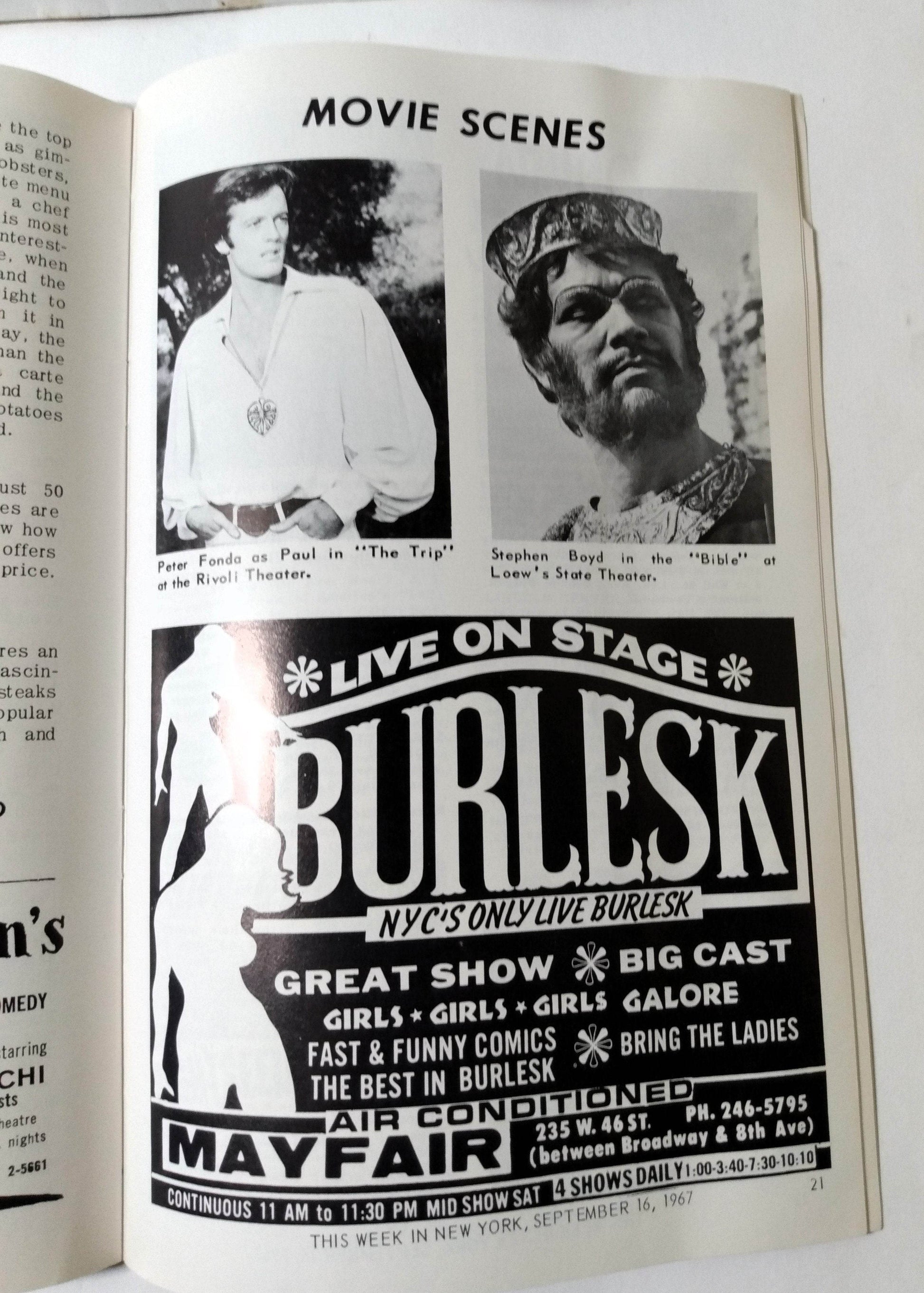 This Week In New York Sept 16-25 1967 Guide Restaurants Nightlife Broadway - TulipStuff