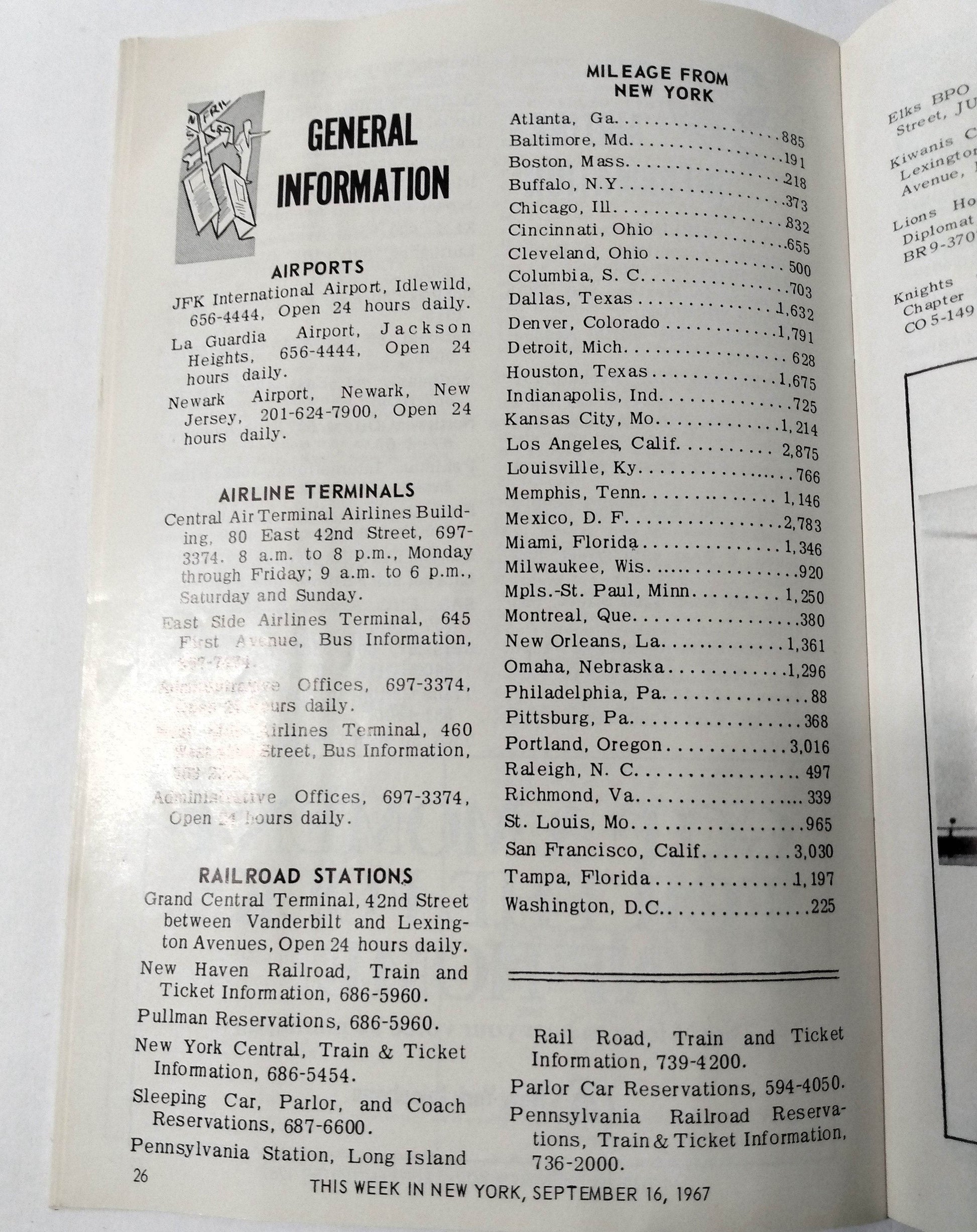 This Week In New York Sept 16-25 1967 Guide Restaurants Nightlife Broadway - TulipStuff