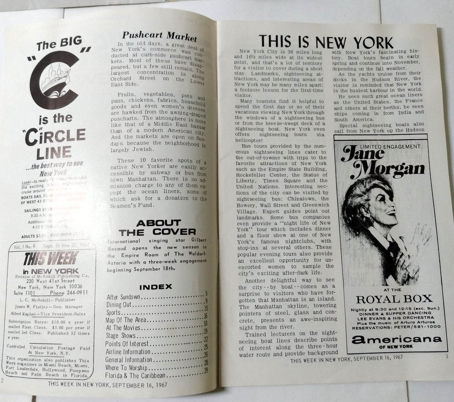 This Week In New York Sept 16-25 1967 Guide Restaurants Nightlife Broadway - TulipStuff