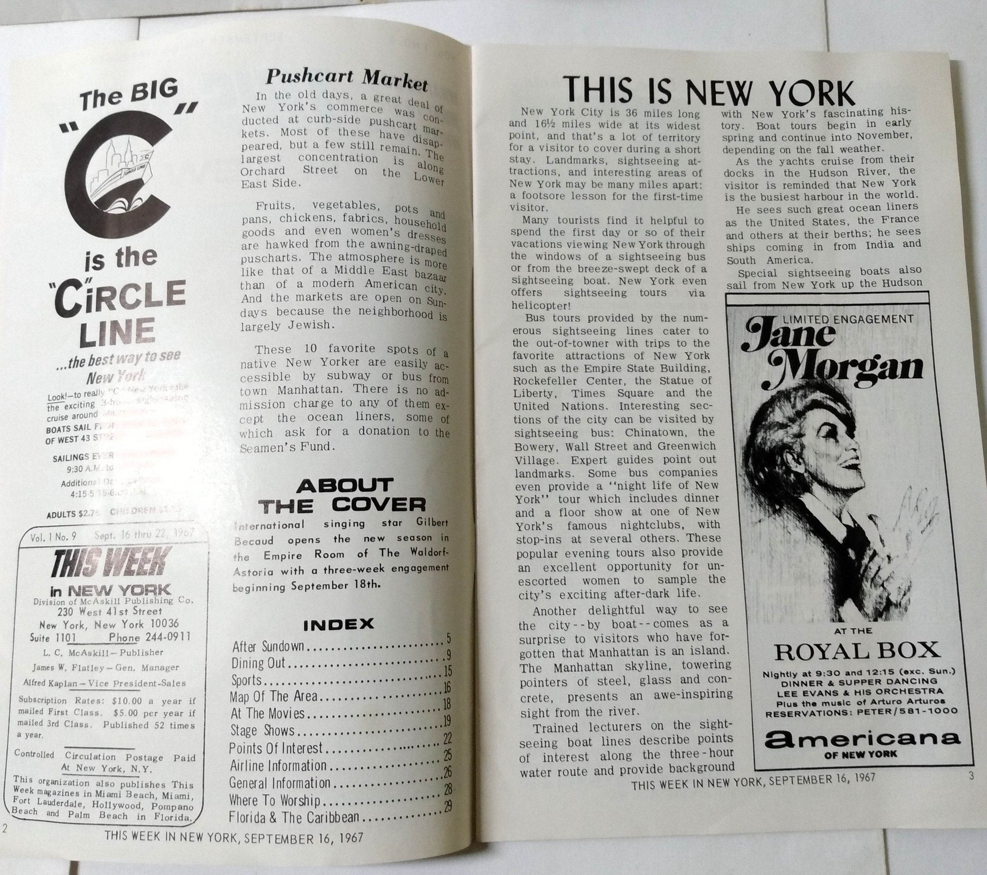 This Week In New York Sept 16-25 1967 Guide Restaurants Nightlife Broadway - TulipStuff