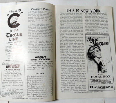 This Week In New York Sept 16-25 1967 Guide Restaurants Nightlife Broadway - TulipStuff