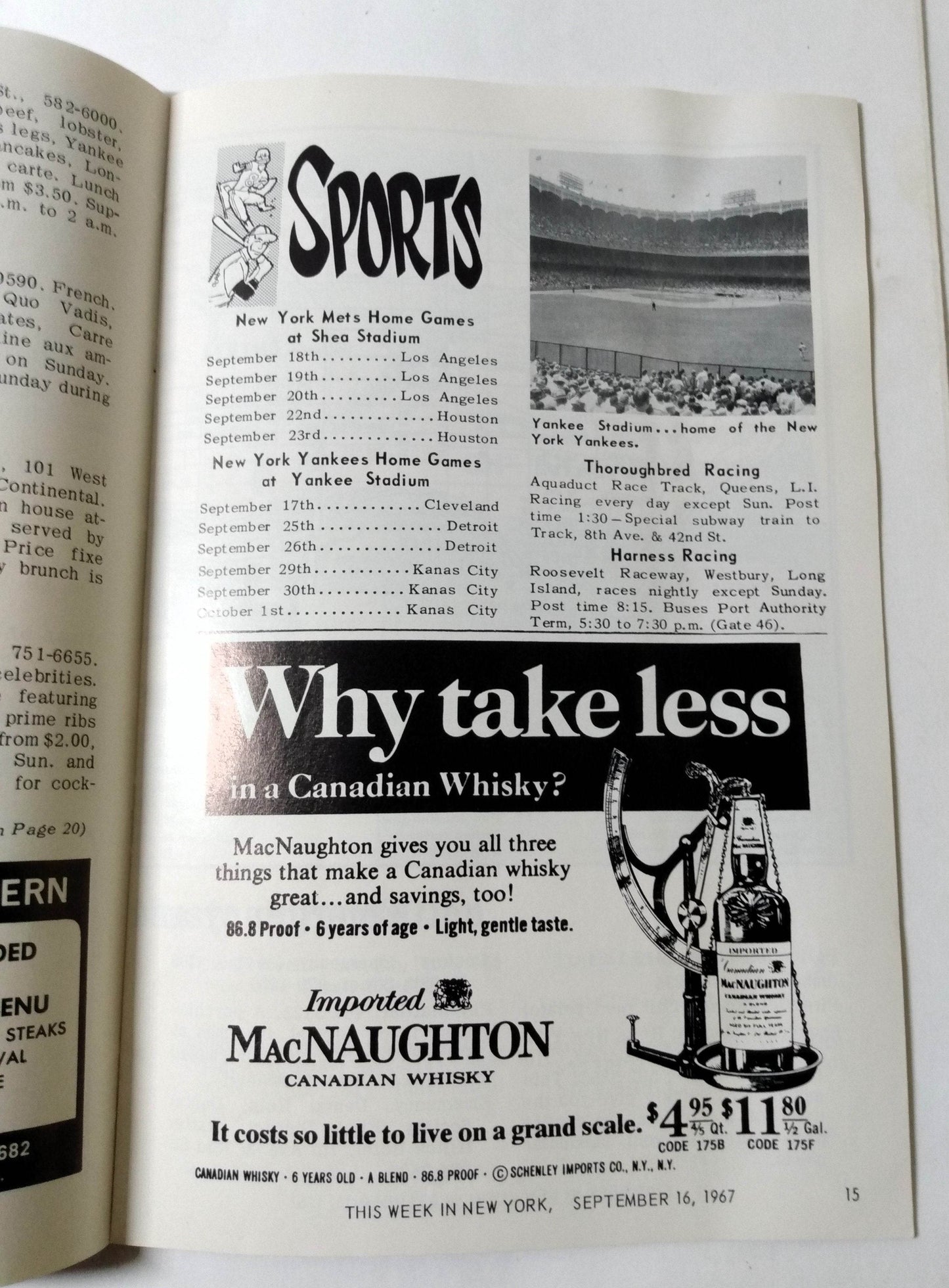 This Week In New York Sept 16-25 1967 Guide Restaurants Nightlife Broadway - TulipStuff