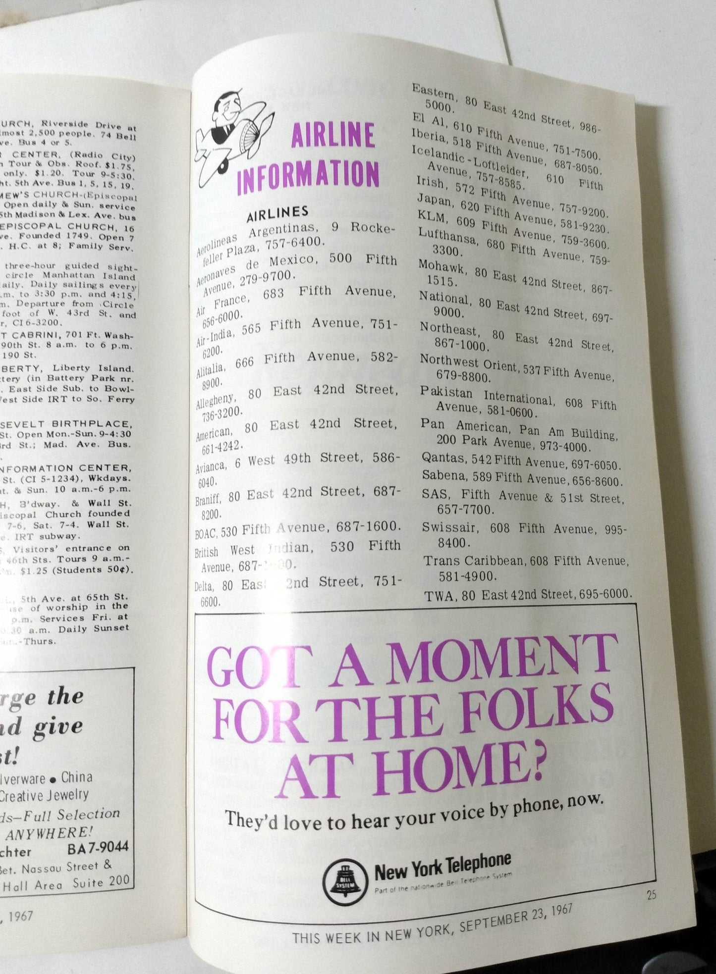 This Week In New York Sept 23-29 1967 Guide Restaurants Nightlife Sports - TulipStuff