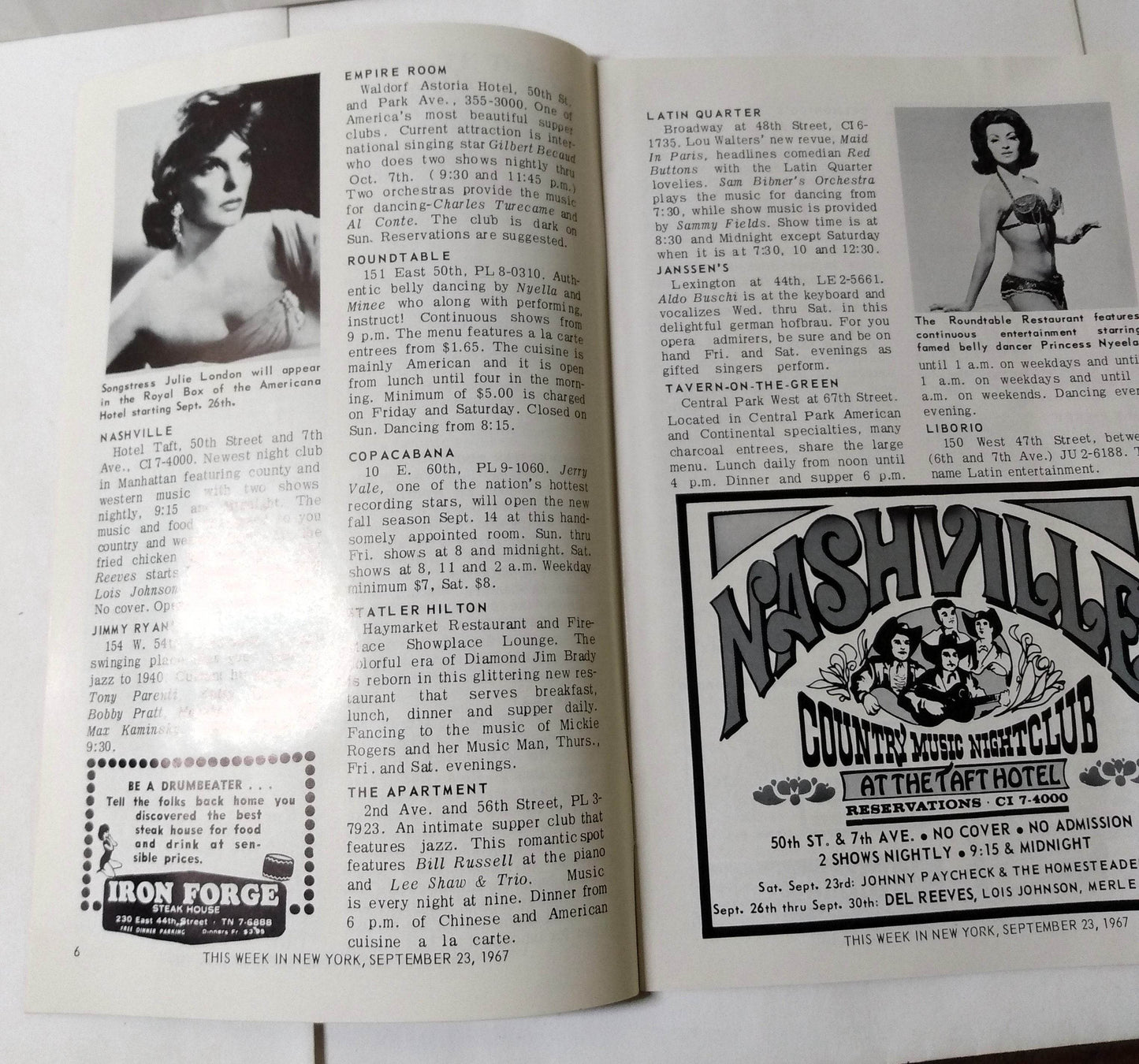 This Week In New York Sept 23-29 1967 Guide Restaurants Nightlife Sports - TulipStuff