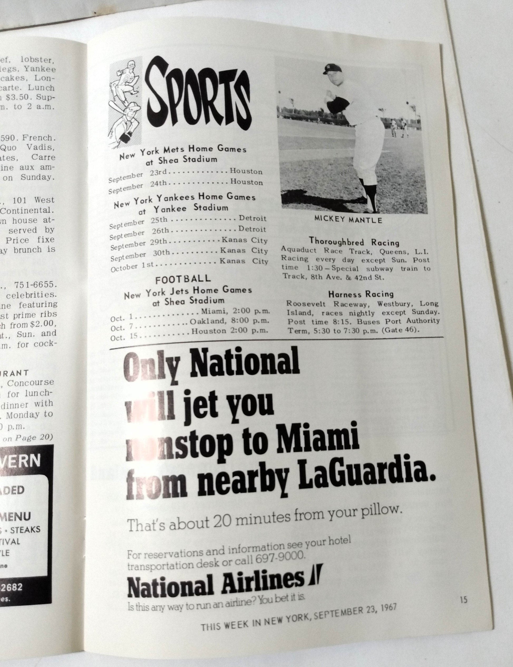 This Week In New York Sept 23-29 1967 Guide Restaurants Nightlife Sports - TulipStuff