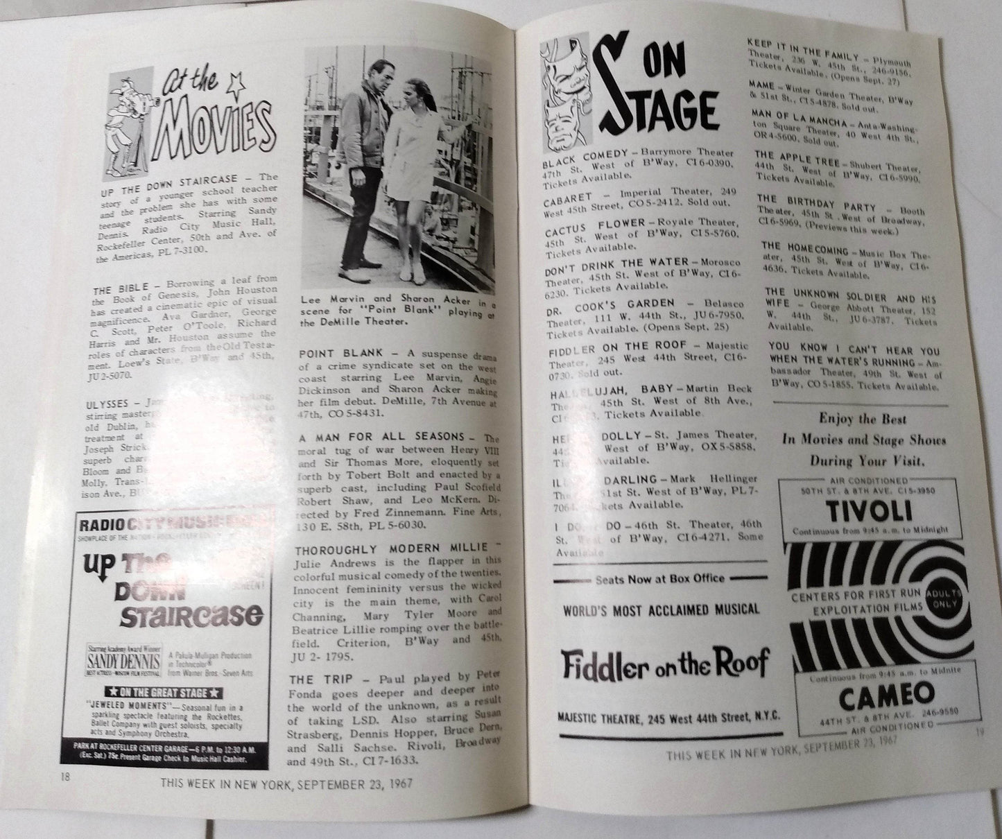 This Week In New York Sept 23-29 1967 Guide Restaurants Nightlife Sports - TulipStuff