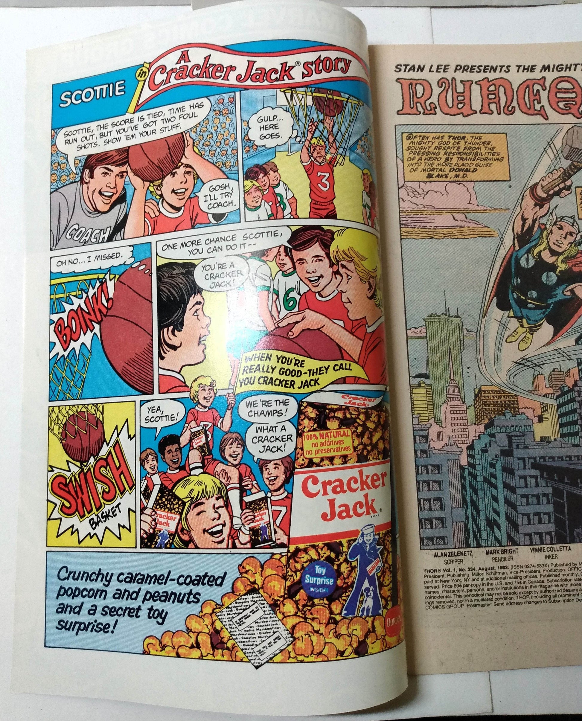 The Mighty Thor #334 August 1983 Runequest Bronze Age Marvel Comics - TulipStuff