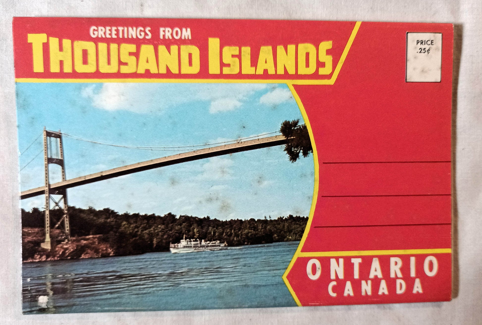 Greetings From Thousand Islands Ontario Late 1950s Postcard Booklet - TulipStuff