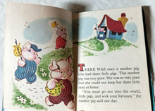 Load image into Gallery viewer, The Three Little Pigs Ruth Bendel Rand McNally Junior Elf Book 1956 - TulipStuff
