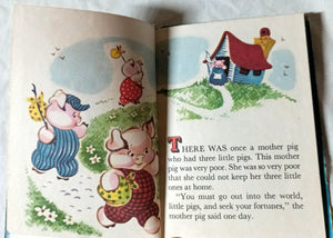 The Three Little Pigs Ruth Bendel Rand McNally Junior Elf Book 1956 - TulipStuff