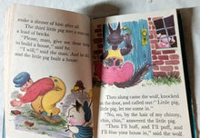 Load image into Gallery viewer, The Three Little Pigs Ruth Bendel Rand McNally Junior Elf Book 1956 - TulipStuff
