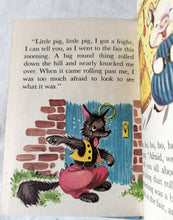 Load image into Gallery viewer, The Three Little Pigs Ruth Bendel Rand McNally Junior Elf Book 1956 - TulipStuff
