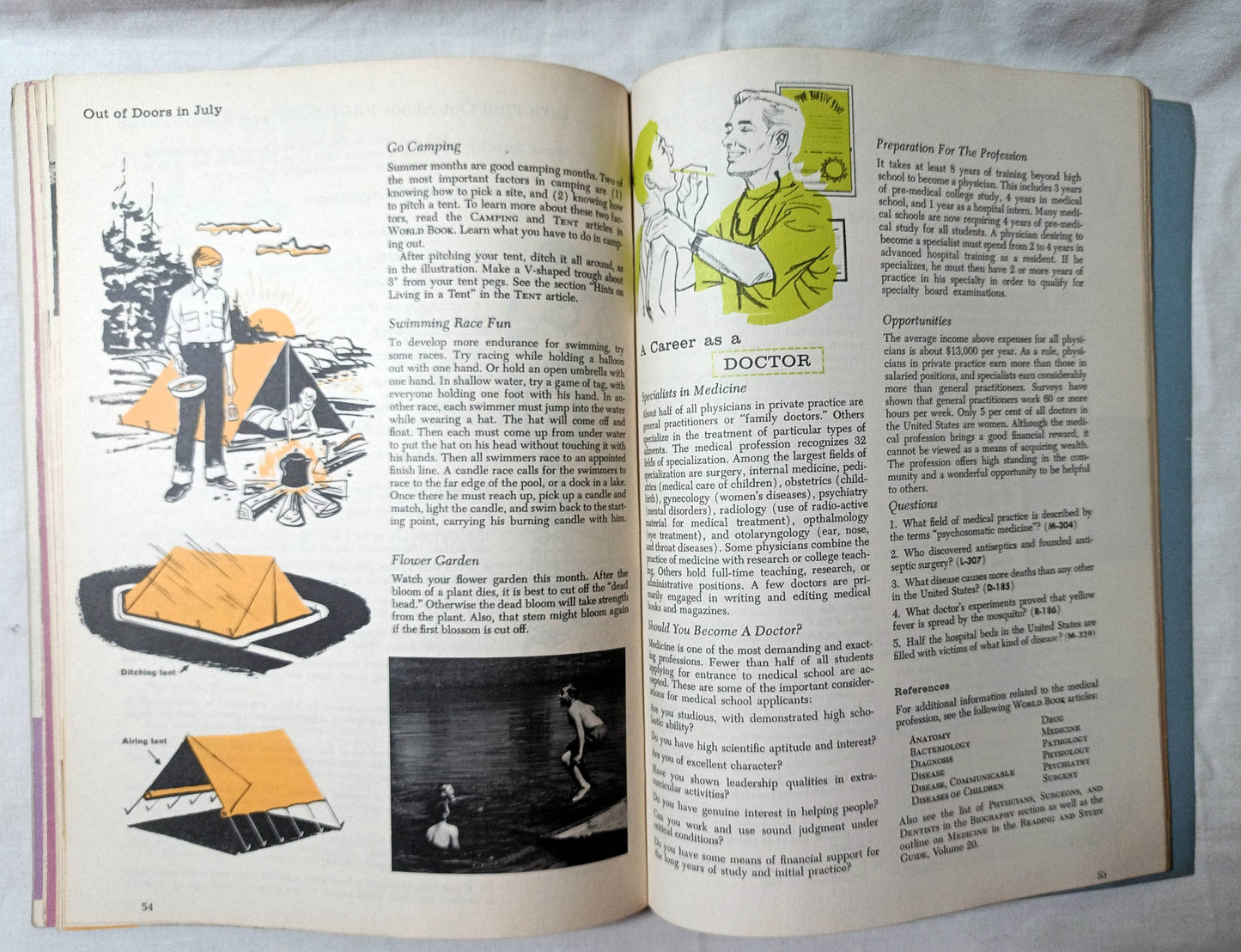 Through The Year With World Book Paperback 1960 - TulipStuff