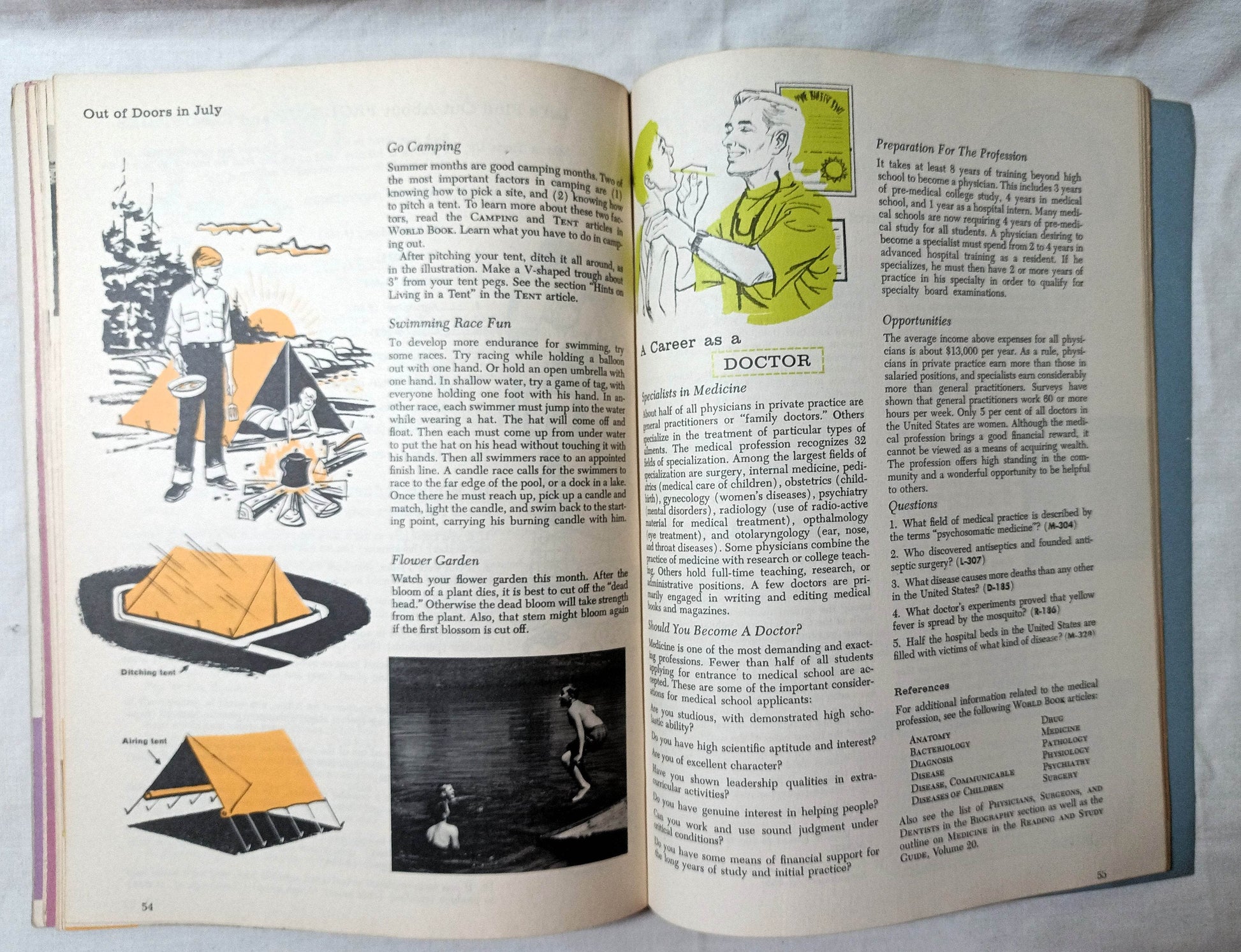 Through The Year With World Book Paperback 1960 - TulipStuff