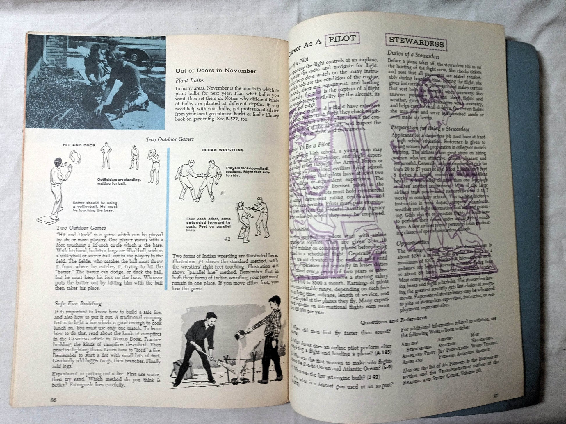 Through The Year With World Book Paperback 1960 - TulipStuff