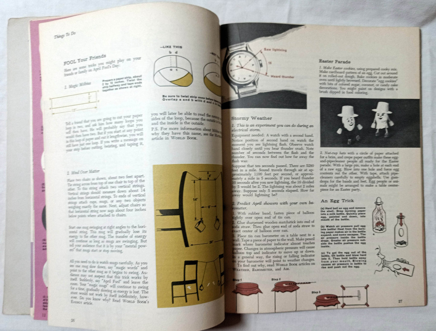 Through The Year With World Book Paperback 1960 - TulipStuff