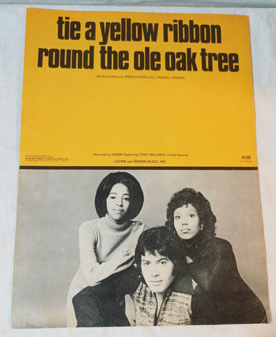 Tie A Yellow Ribbon Round The Ole Oak Tree Tony Orlando Dawn Sheet Music - TulipStuff