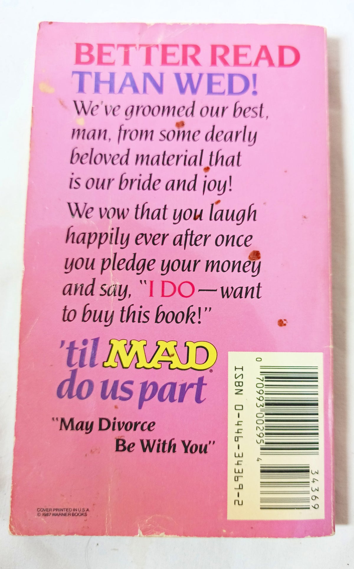 Til Mad Do Us Part #76 Warner Books First Printing October 1987 - TulipStuff