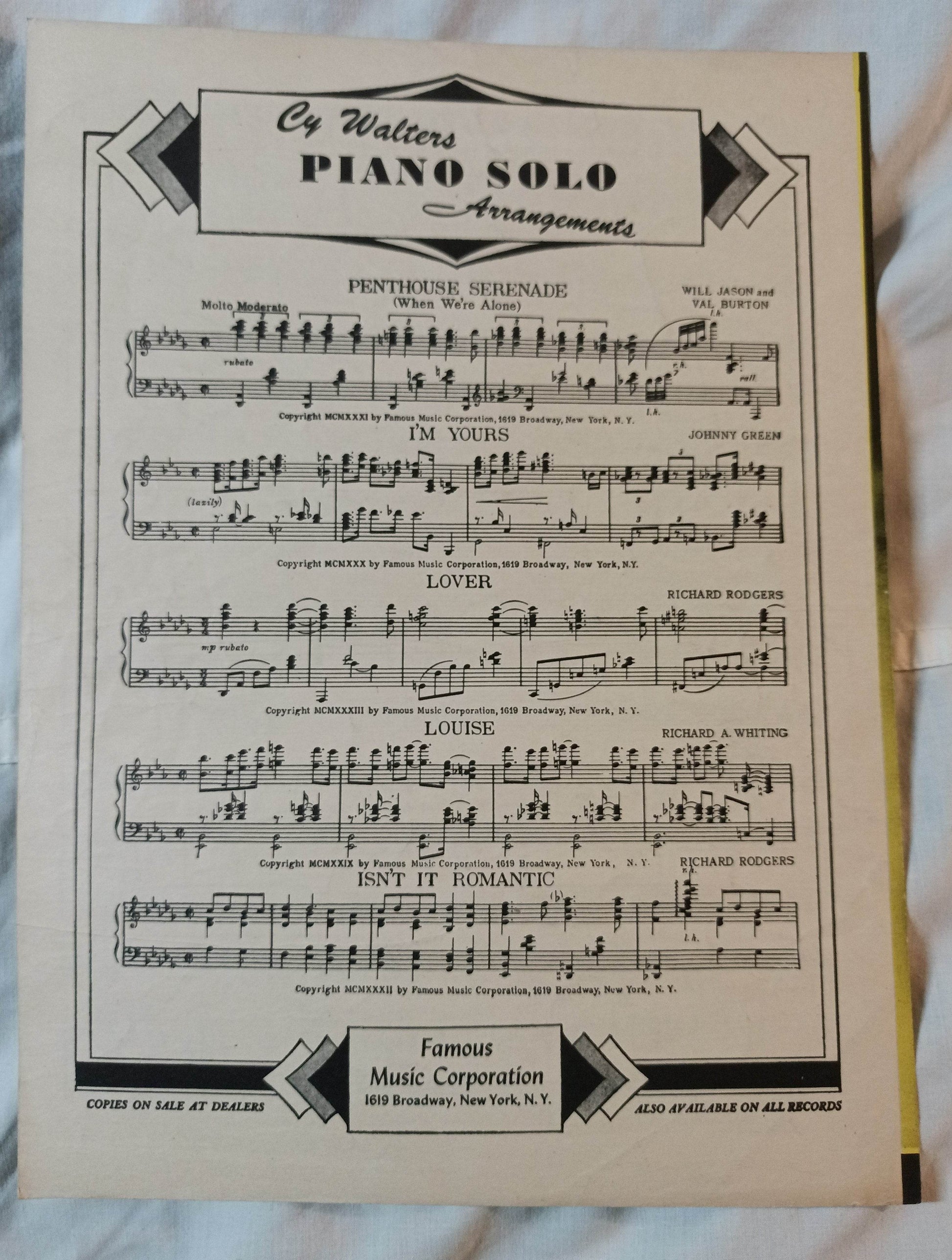 To Each His Own Olivia DeHavilland John Lund Sheet Music 1946 - TulipStuff