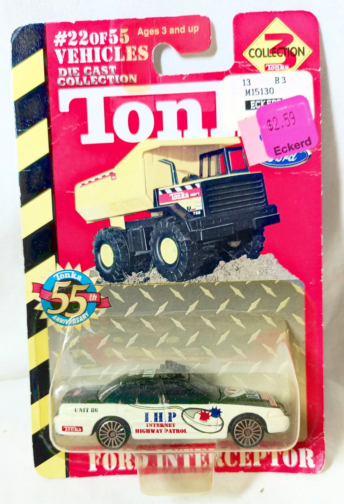 Tonka Diecast Collection 3 #22 Ford Interceptor Police Car 2002 - TulipStuff