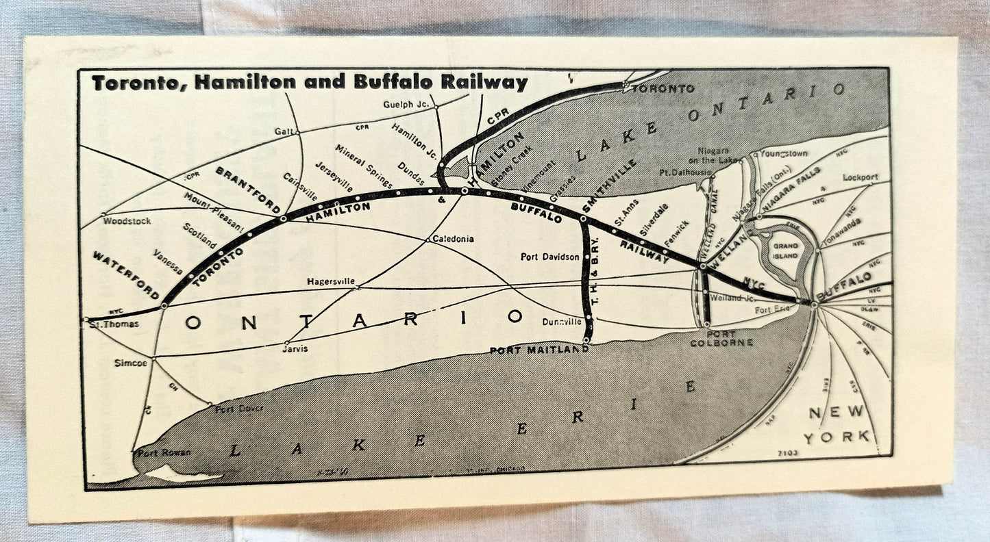 Toronto Hamilton And Buffalo Railway Company Timetables 1973 - TulipStuff