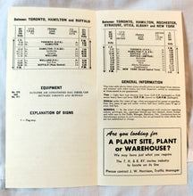 Load image into Gallery viewer, Toronto Hamilton And Buffalo Railway Company Timetables 1973
