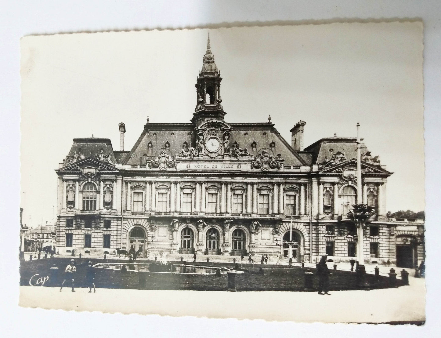 Tours L'Hotel de Ville France 1910's Real Photo Postcard - TulipStuff