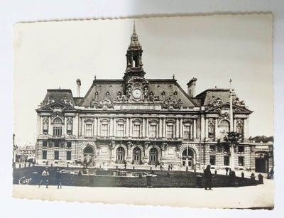 Tours L'Hotel de Ville France 1910's Real Photo Postcard - TulipStuff