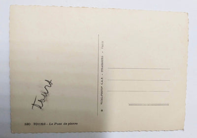 Tours Le Pont De Pierre Stone Bridge France 1910's Real Photo Postcard - TulipStuff