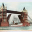 Ship Passing Under Tower Bridge London Postcard WW2 Churchill 1943 - TulipStuff