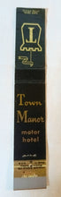 Load image into Gallery viewer, Town Manor Motor Hotel Hamilton Ontario Canada Matchbook Cover 1960&#39;s - TulipStuff
