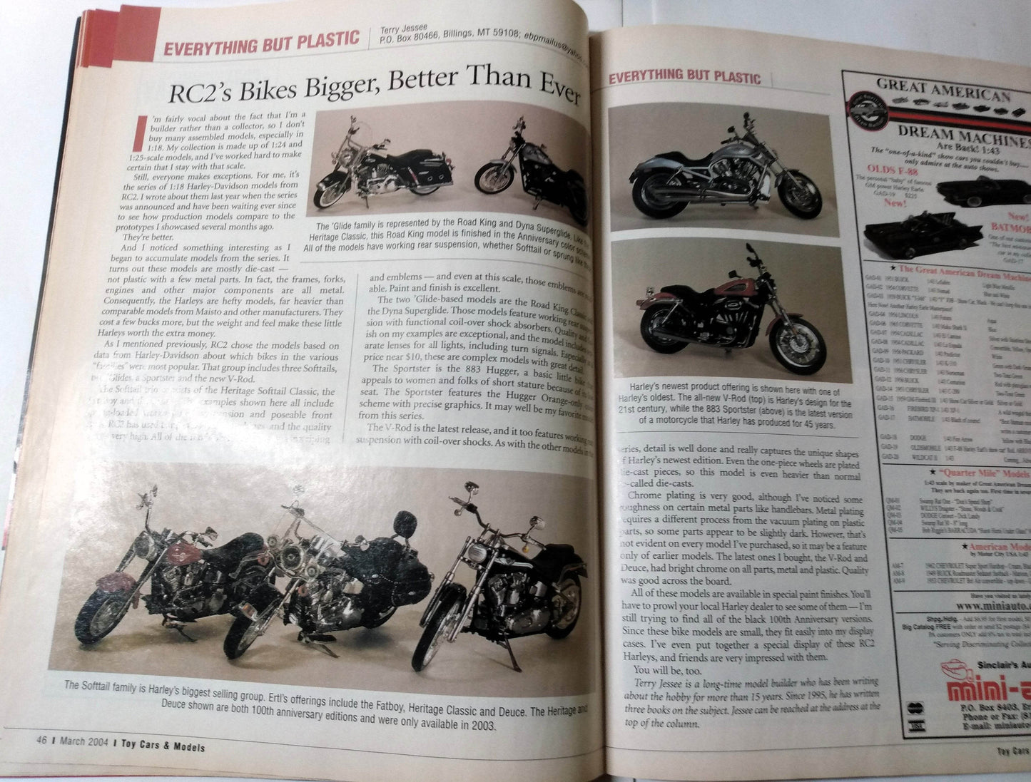 Toy Cars & Models Magazine March 2004 Monogram Hot Wheels Slot Cars - TulipStuff