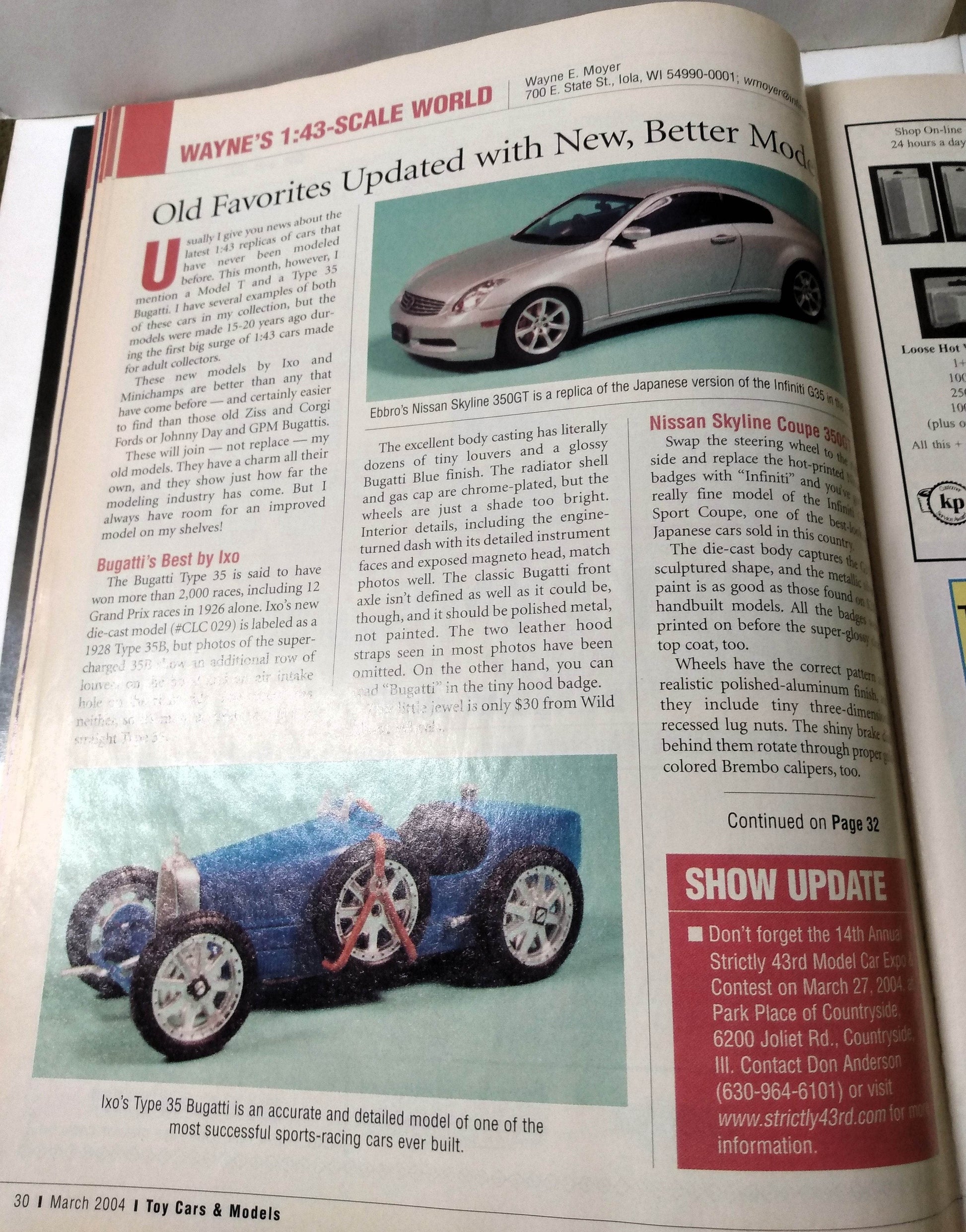 Toy Cars & Models Magazine March 2004 Monogram Hot Wheels Slot Cars - TulipStuff