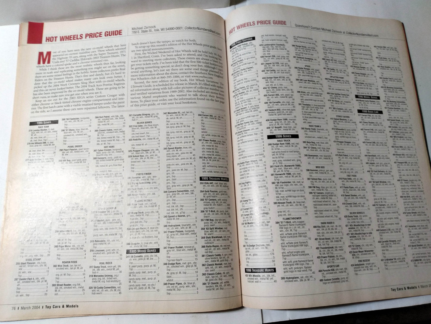 Toy Cars & Models Magazine March 2004 Monogram Hot Wheels Slot Cars - TulipStuff