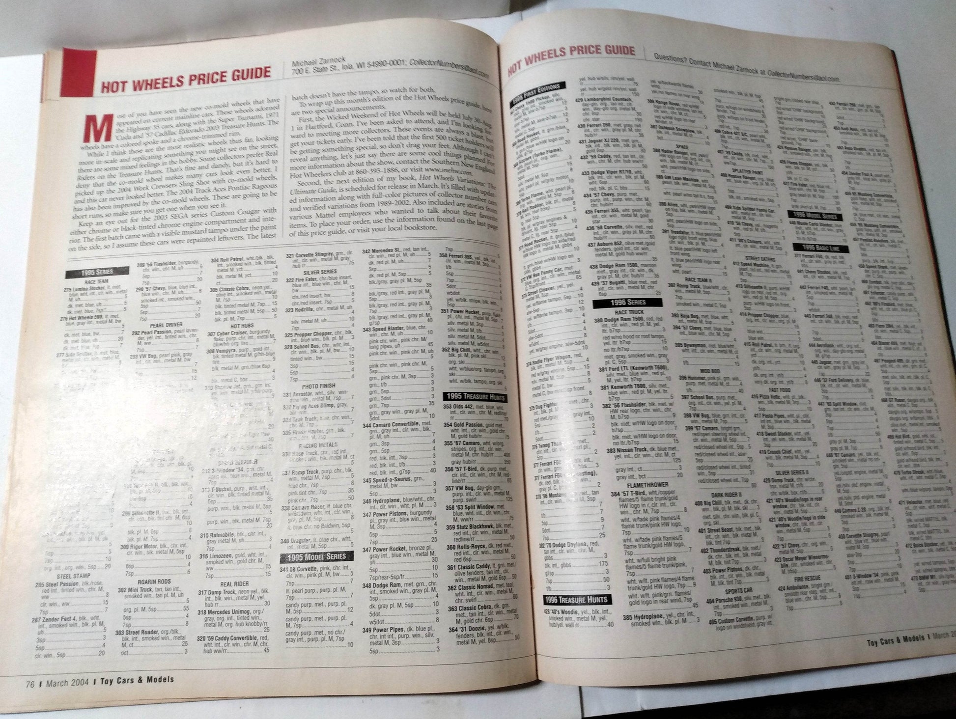 Toy Cars & Models Magazine March 2004 Monogram Hot Wheels Slot Cars - TulipStuff