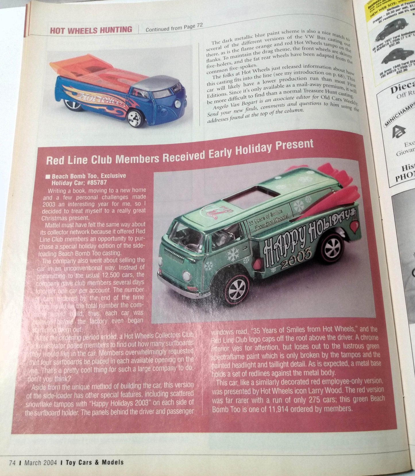 Toy Cars & Models Magazine March 2004 Monogram Hot Wheels Slot Cars - TulipStuff