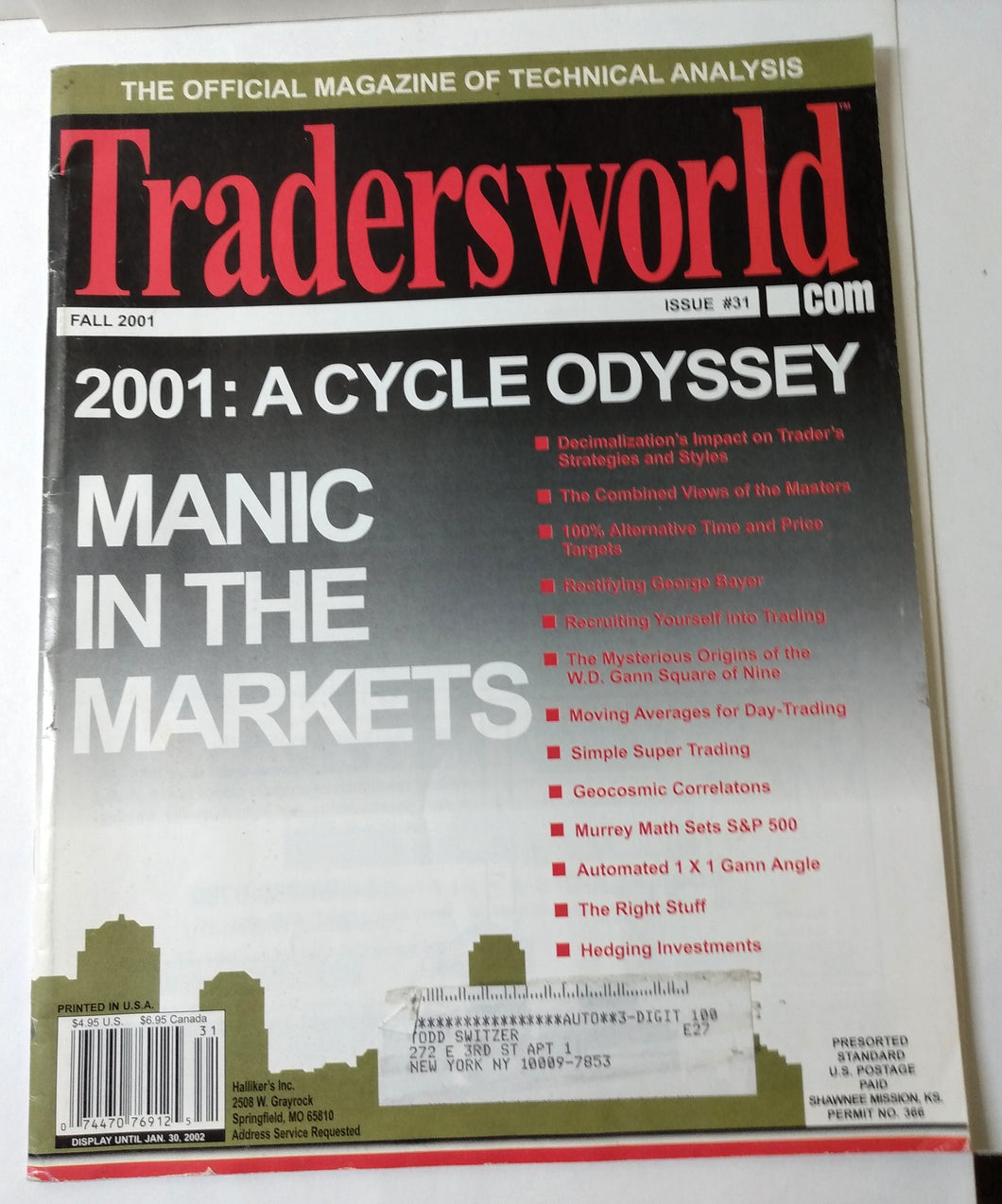 Traders World Magazine Issue #31 Fall 2001 Technical Analysis Gann Trading - TulipStuff