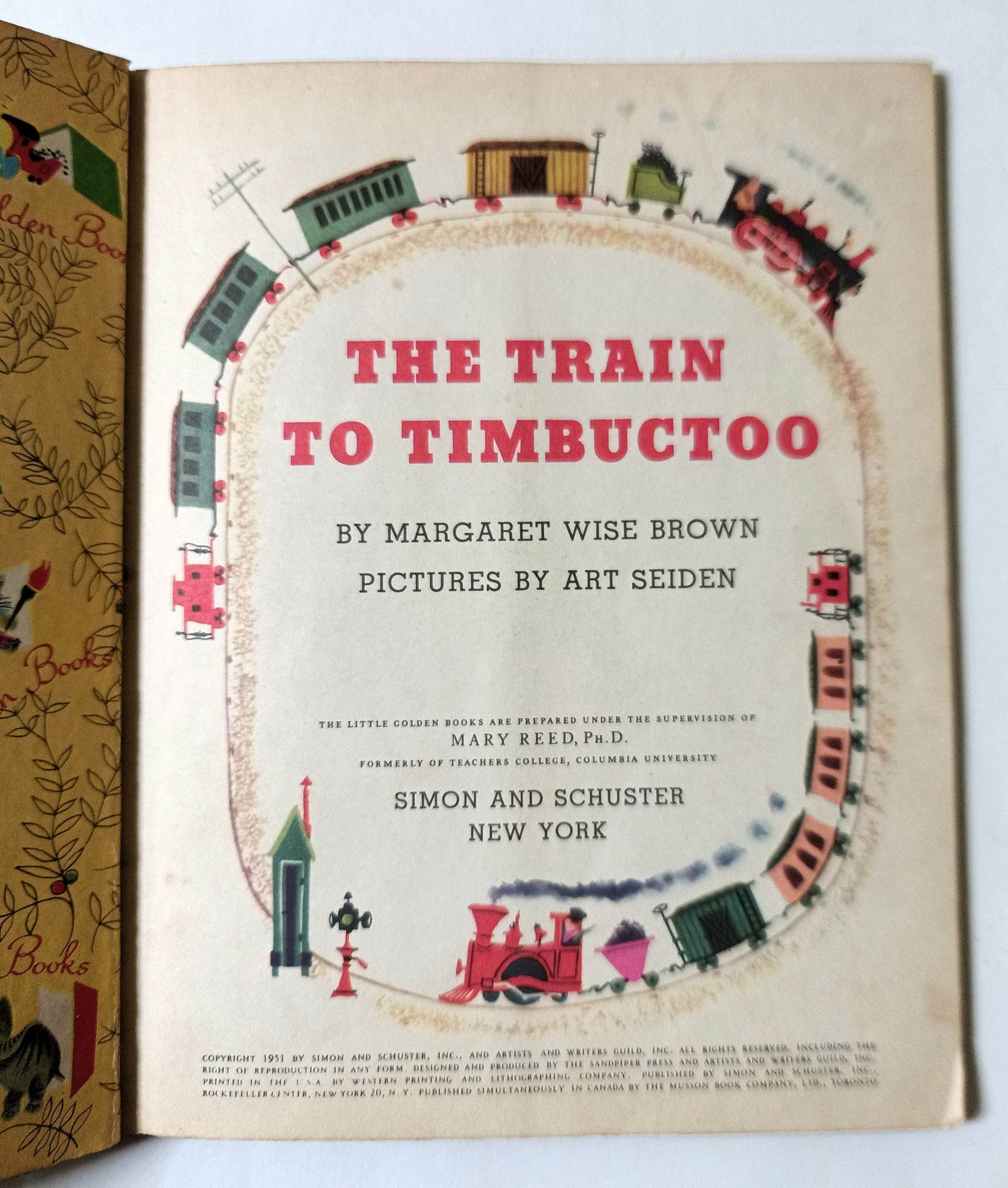 The Train To Timbuctoo Margaret Wise Brown Little Golden Book 1951 - TulipStuff