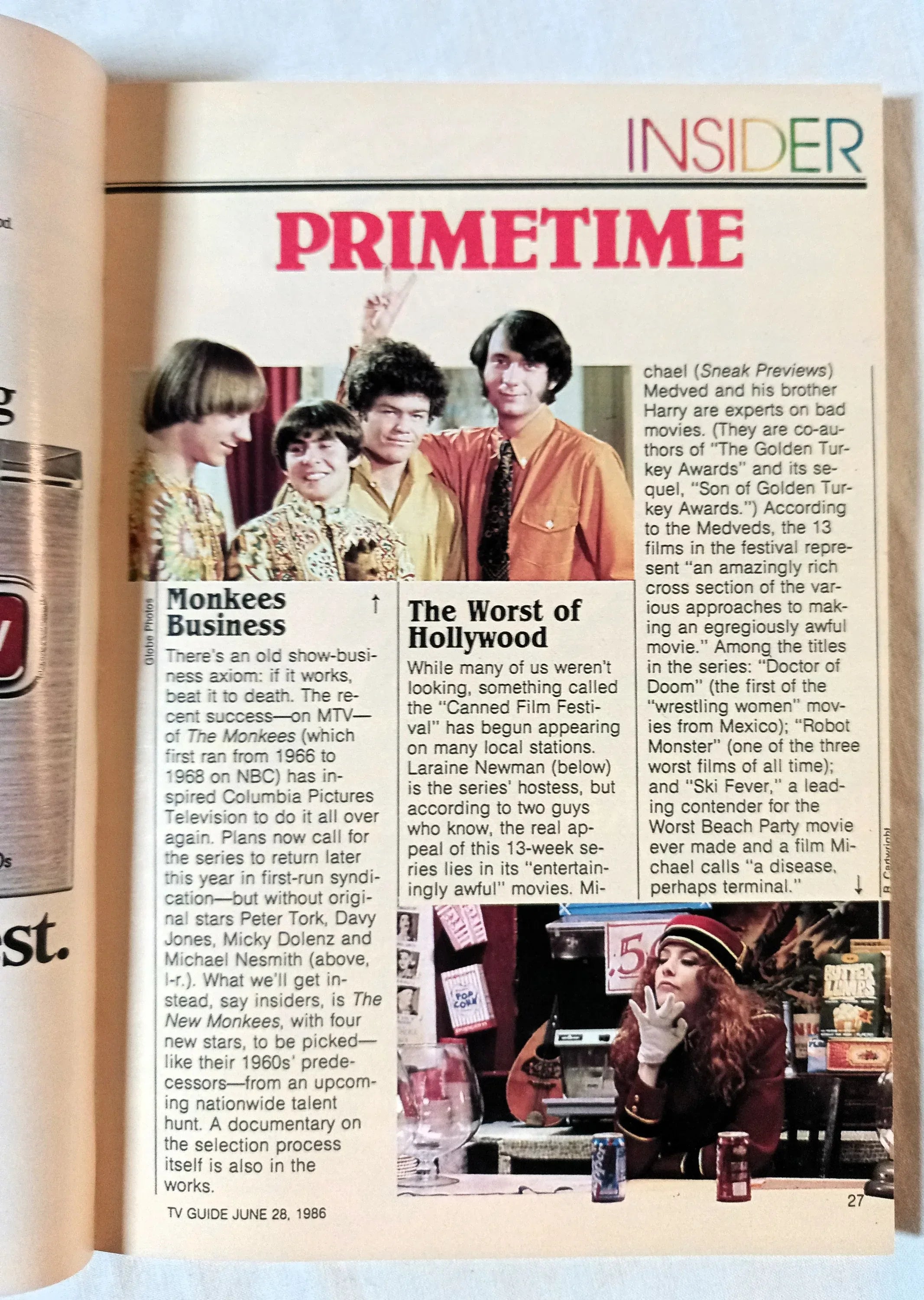 TV Guide Ronald Reagan Morris the Cat Klugman June 28 - July 4