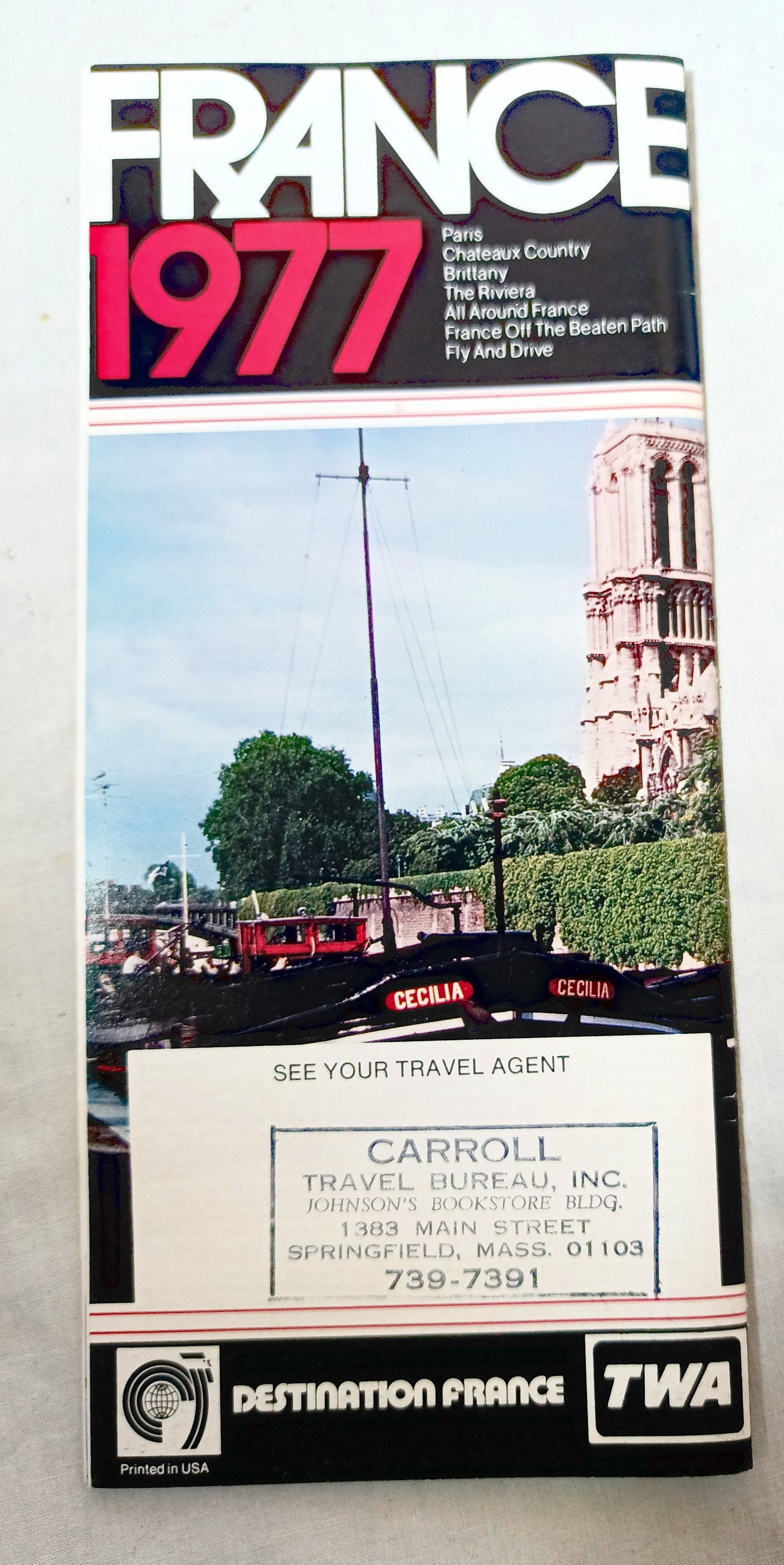 TWA Trans World Airlines Destination France Tour Brochure 1977 - TulipStuff
