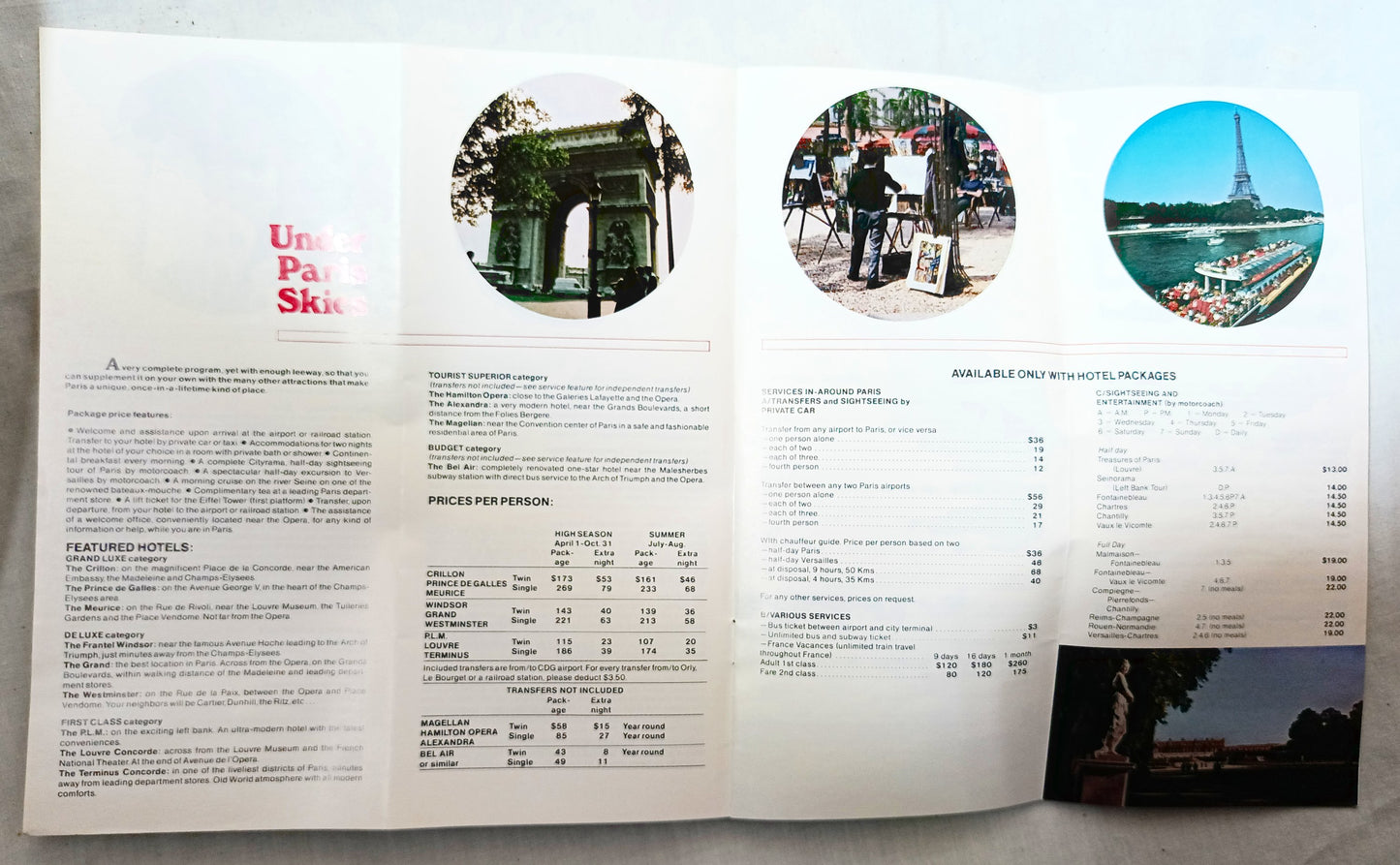 TWA Trans World Airlines Destination France Tour Brochure 1977 - TulipStuff