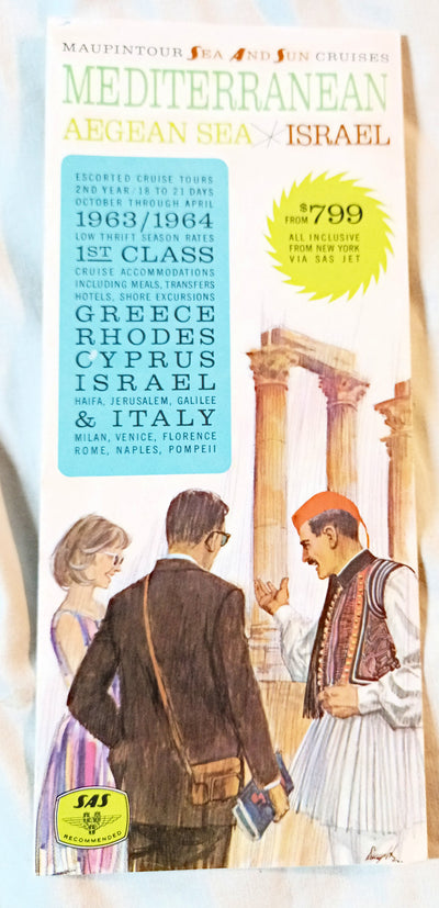 Typaldos Lines Akropolis Athinai Mapintours 1963-64 Cruise Tours - TulipStuff