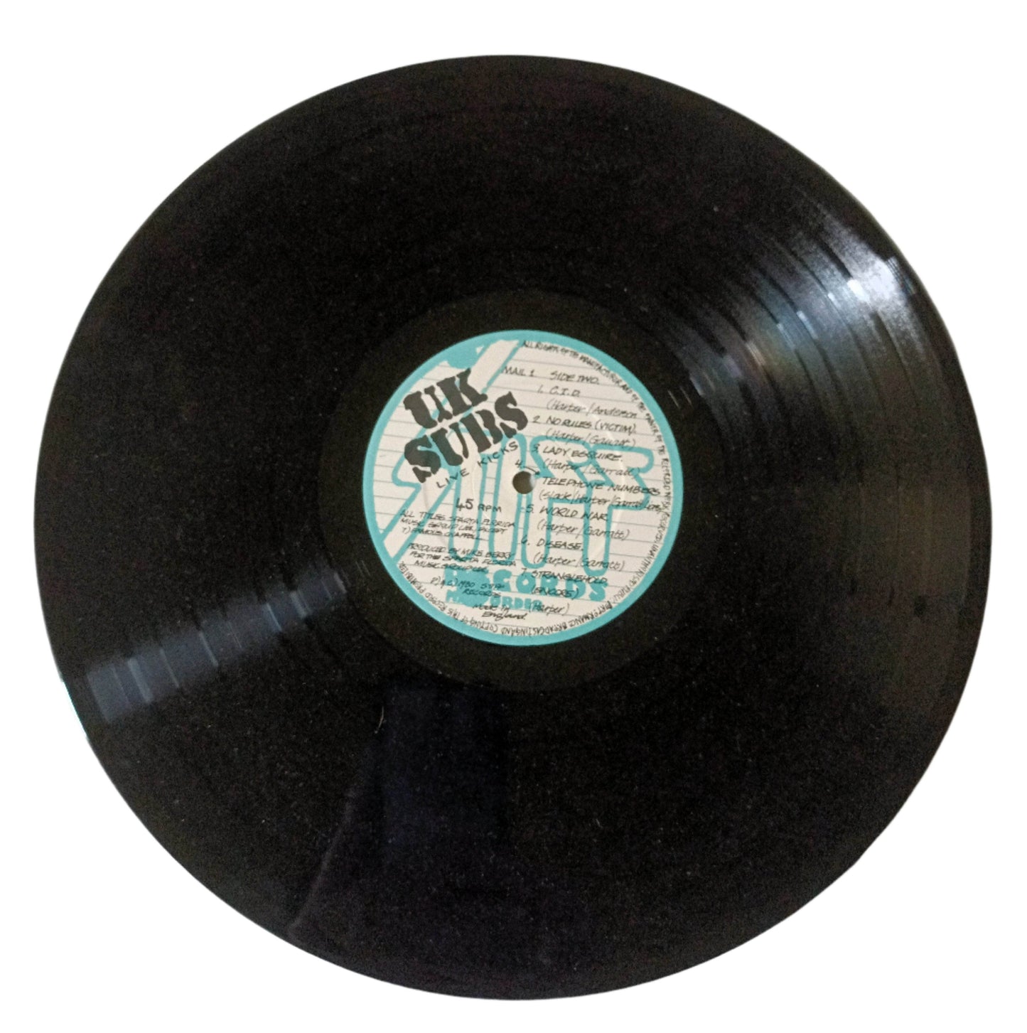 U.K. Subs Live Kicks 45RPM Album 12" Vinyl Stiff Records UK 1980 - TulipStuff