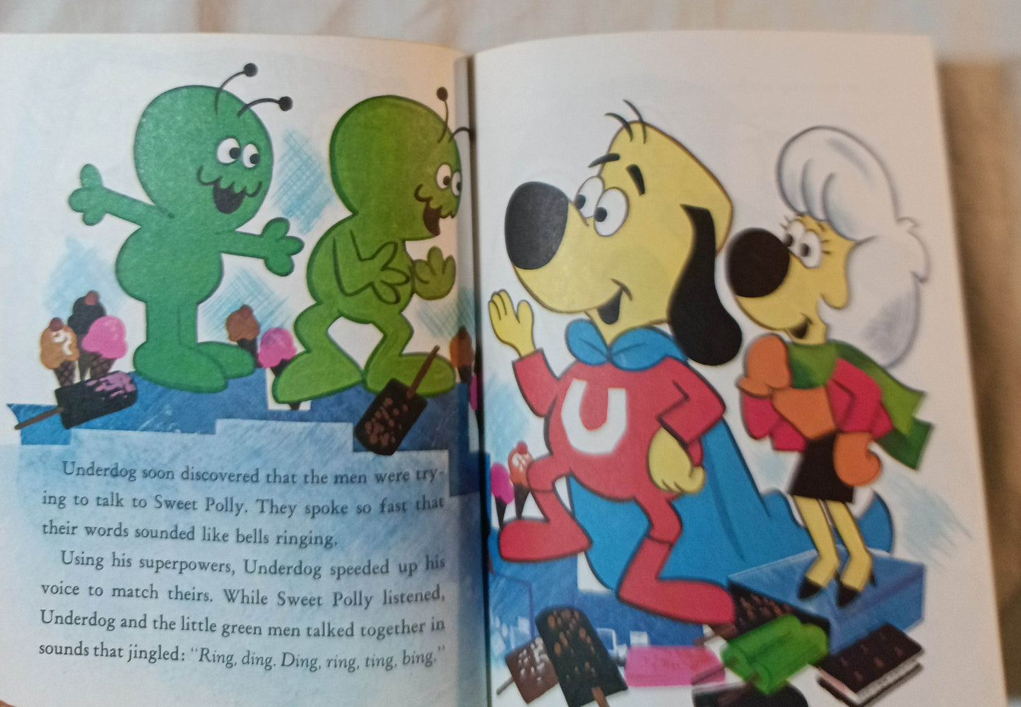 Underdog And The Disappearing Ice Cream Little Golden Book 1975 - TulipStuff