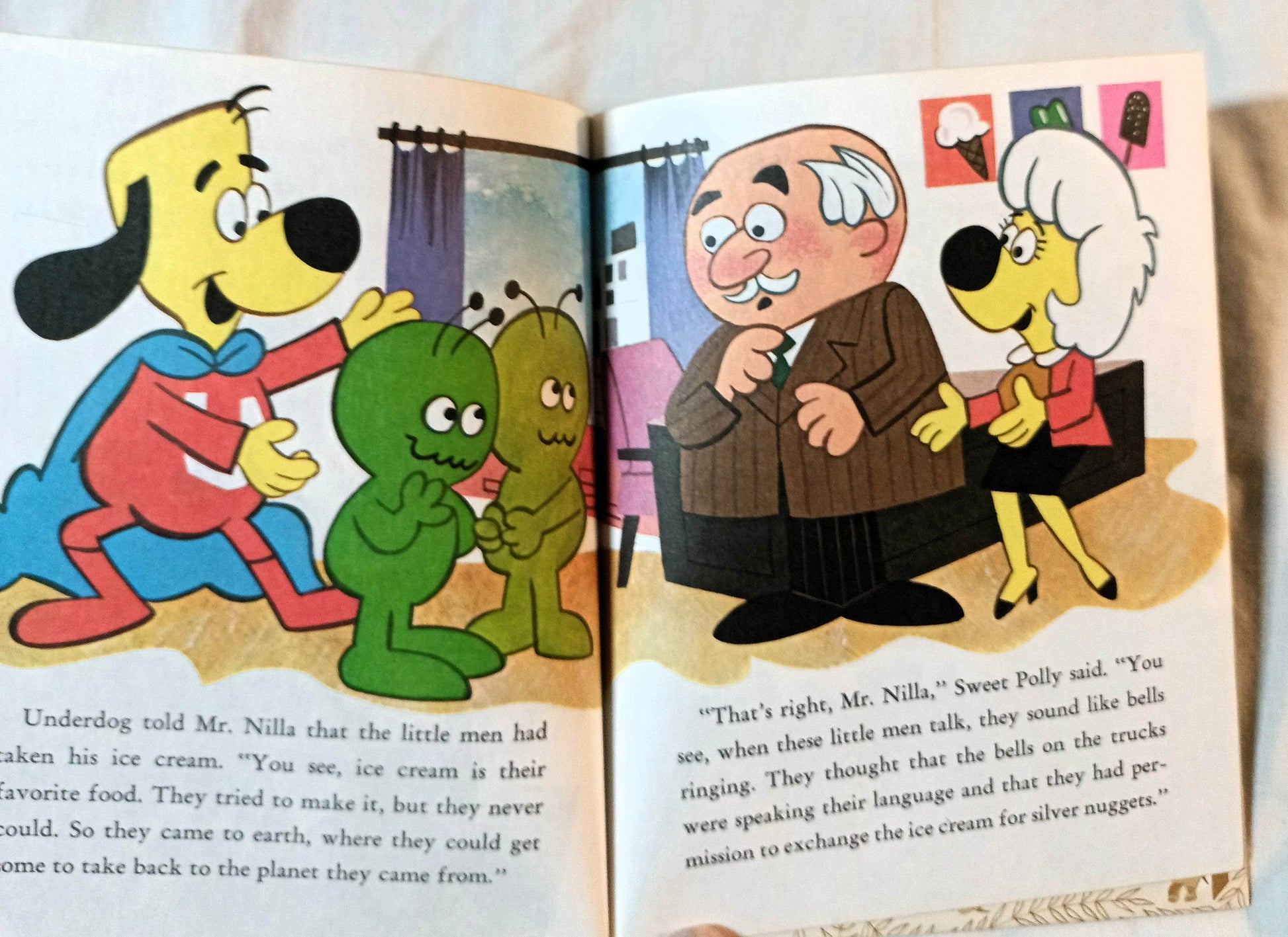 Underdog And The Disappearing Ice Cream Little Golden Book 1975 - TulipStuff