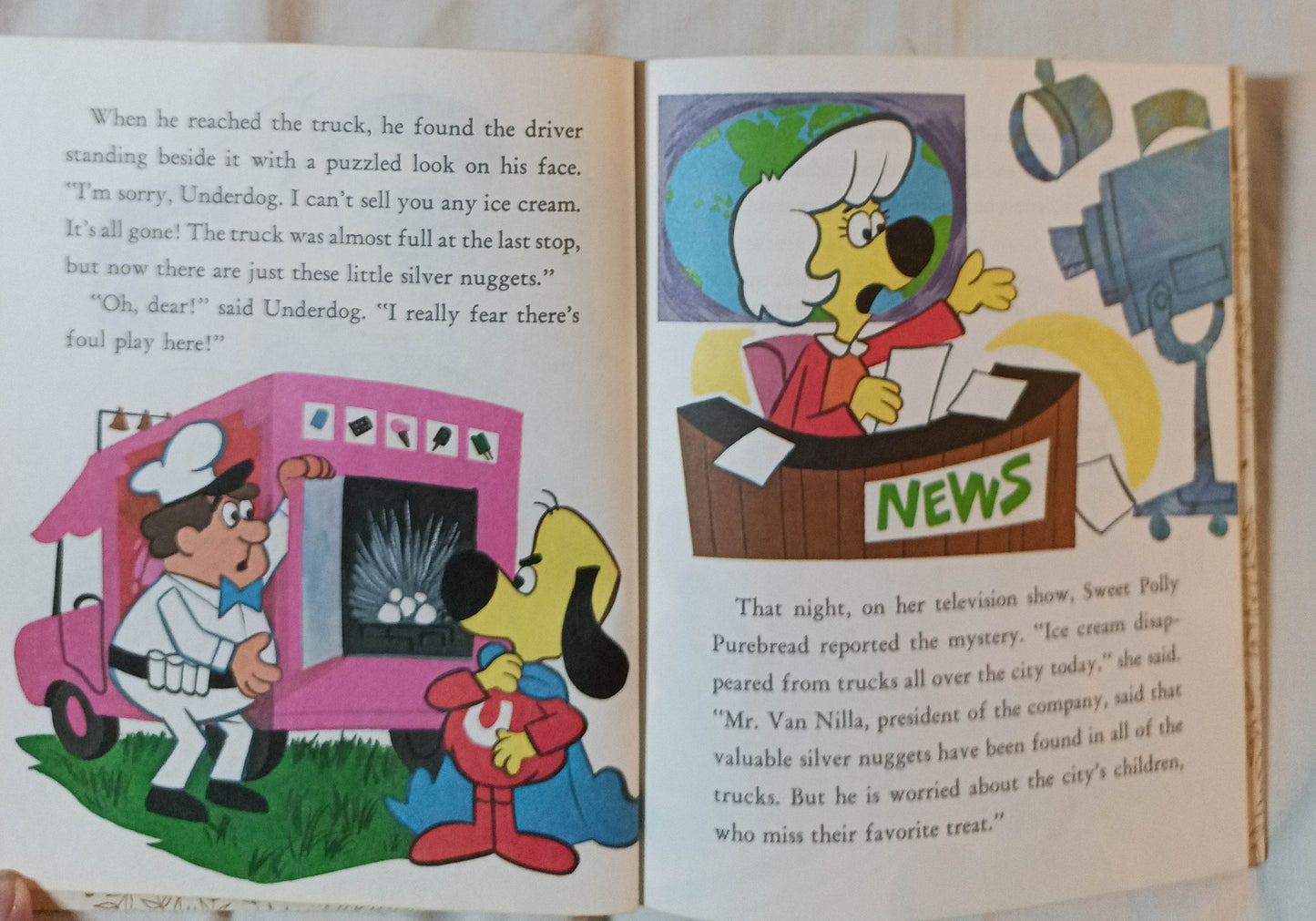 Underdog And The Disappearing Ice Cream Little Golden Book 1975 - TulipStuff