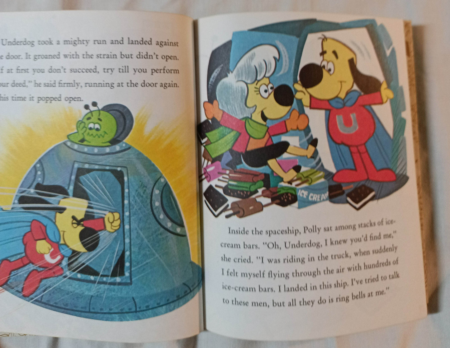 Underdog And The Disappearing Ice Cream Little Golden Book 1975 - TulipStuff