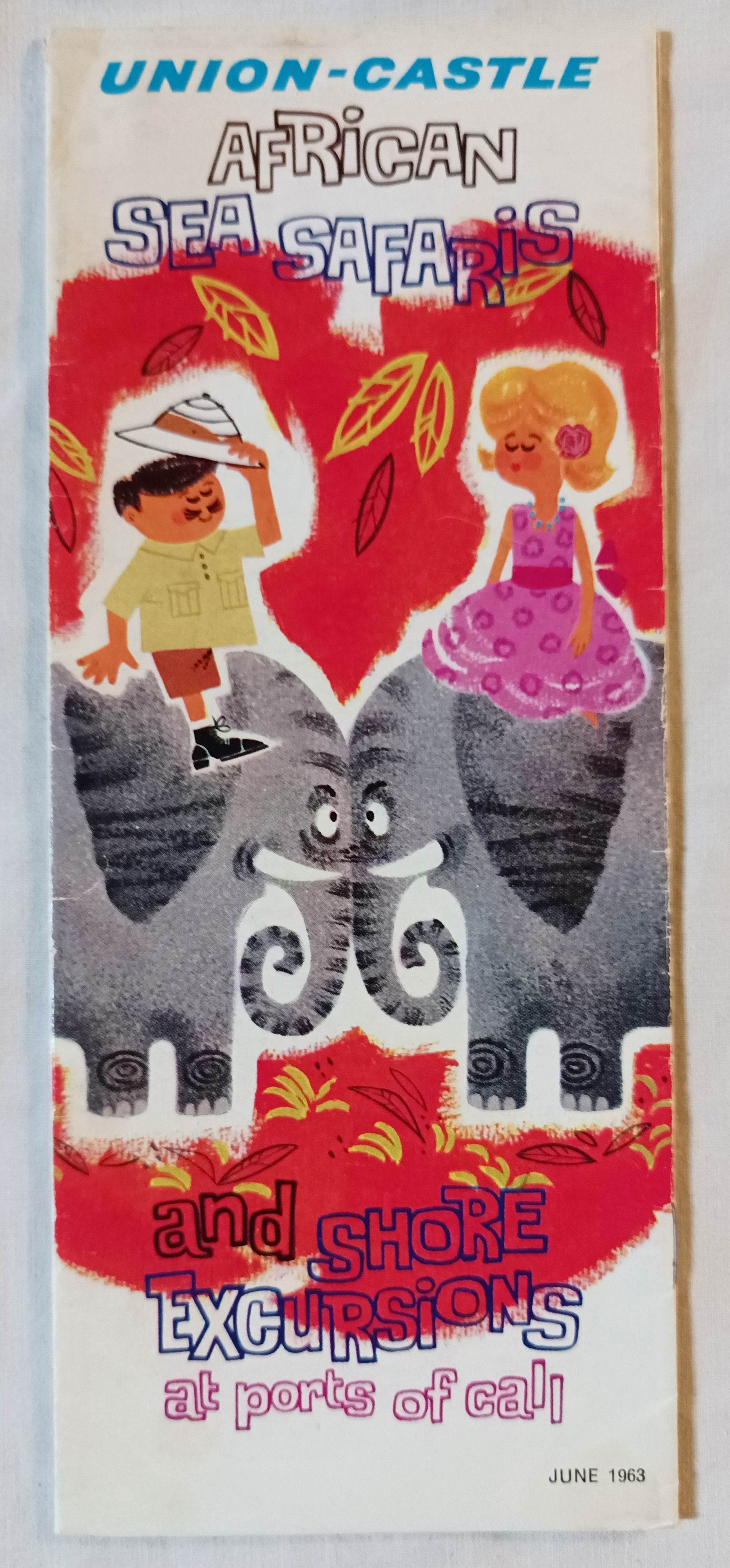 Union-Castle Line 1963 African Sea Safaris Shore Excursions Brochure - TulipStuff